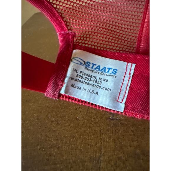 Vintage Old Threshers Reunion Iowa Tractor USA Made Legend Red Trucker Hat - Picture 6 of 7